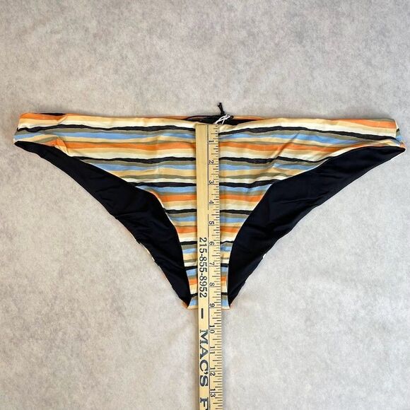 prAna Bikini Set Womens Size XL Triangle Top Reversible Bottom Striped NEW! $125 - Picture 11 of 11